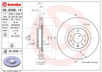 Dischi freno anteriore Fiat croma (194_) 06/05->