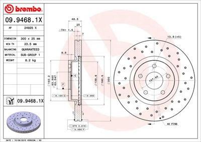 Dischi freno anteriore Ford (changan) kuga 01/13-> /