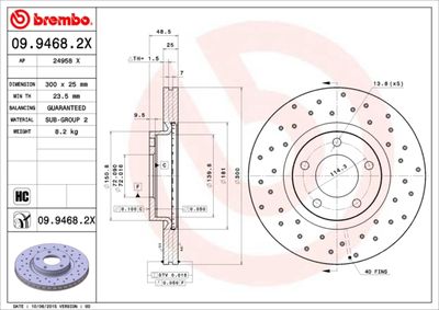 Dischi freno anteriore Mazda 3 (bk) 10/03-12/09 / maz
