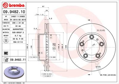 Dischi freno anteriore Porsche boxster (986) 09/96-12