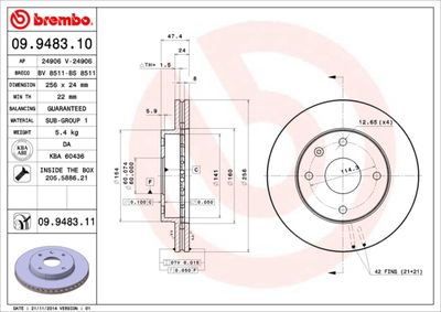 Dischi freno anteriore baojun (sgmw) 610 04/14-10/16