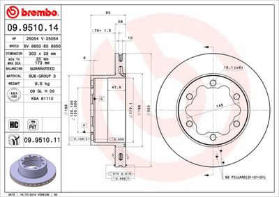 Dischi freno posteriore Mercedes-Benz sprinter 4,6-T p