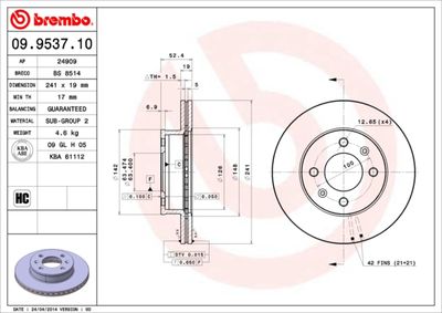 Dischi freno anteriore Hyundai accent II (lc) 09/99-1