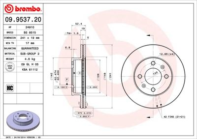 Dischi freno anteriore Hyundai accent II (lc) 09/99-1