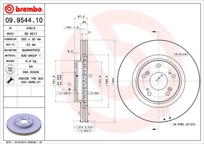 Dischi freno anteriore Honda civic VII hatchback (eu,