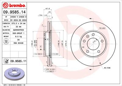 Dischi freno anteriore besturn (faw) B50 04/16-> / be