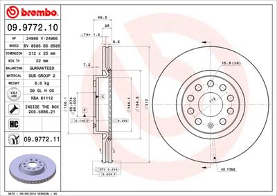Dischi freno anteriore Audi (faw) A3 Limousine (85S,