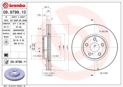 Dischi freno anteriore Toyota avensis (_T25_) 03/03-1