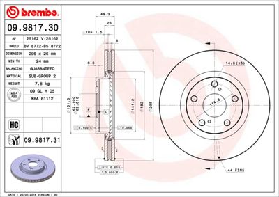 Dischi freno anteriore Toyota avensis (_T25_) 03/03-1