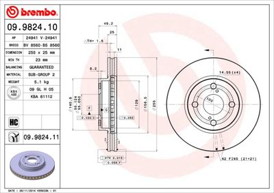 Dischi freno anteriore Toyota corolla (_E12_) 01/01-1