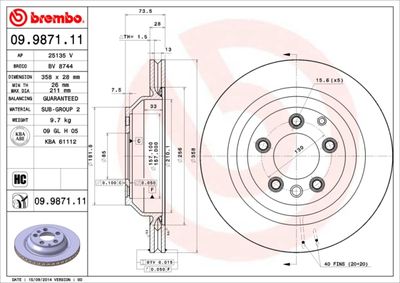 Dischi freno posteriore Audi Q7 (4LB) 03/06-01/16 / po