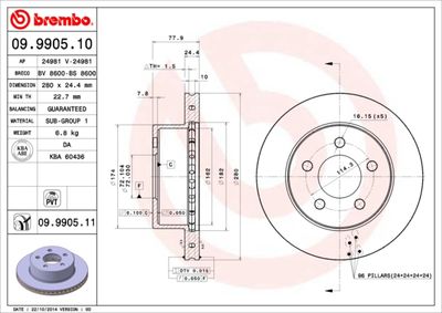 Dischi freno anteriore Jeep cherokee (xj) 09/83-09/01