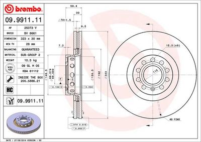 Dischi freno anteriore Audi A8 (4E2, 4E8) 10/02-12/10