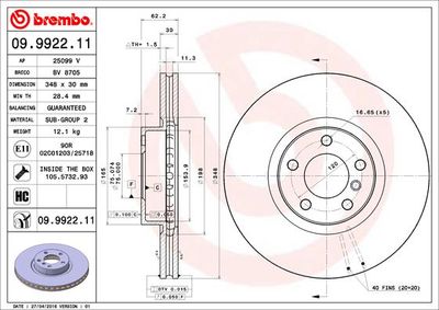 Dischi freno anteriore BMW X5 (E70) 02/06-07/13 / BMW