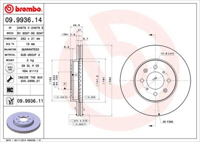 Dischi freno anteriore Honda city saloon (GM2, GM3) 0
