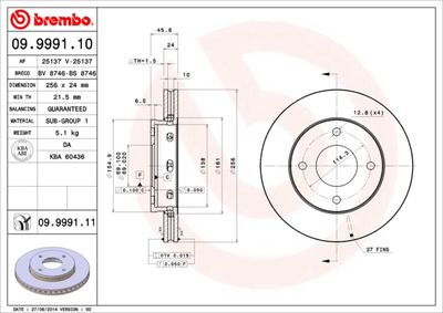 Dischi freno anteriore Mitsubishi colt czc convertibl