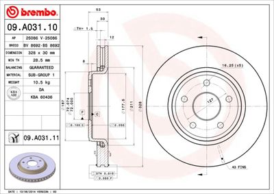 Dischi freno anteriore Jeep commander (xk, xh) 09/05-