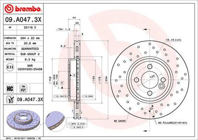 Dischi freno anteriore MINI MINI (R50, R53) 06/01-09/