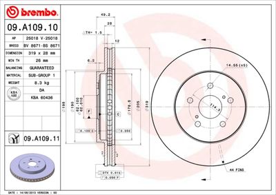 Dischi freno anteriore Lexus rx (_U3_) 02/03-12/08 /