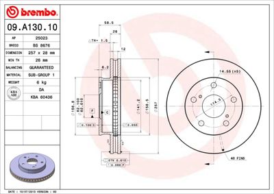 Dischi freno anteriore Toyota hilux VII pickup (_N1_,