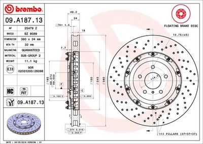 Dischi freno anteriore gt-r (R35) 12/07->