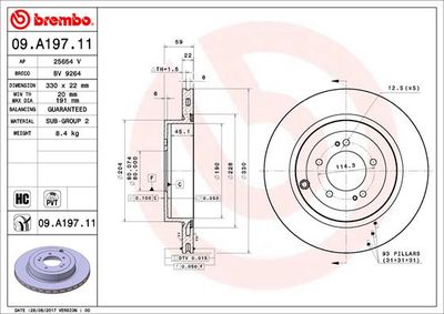 Dischi freno posteriore Mitsubishi lancer VIII (cy_a,
