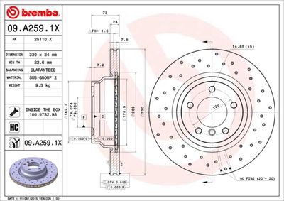 Dischi freno anteriore BMW (brilliance) 3 series (E90