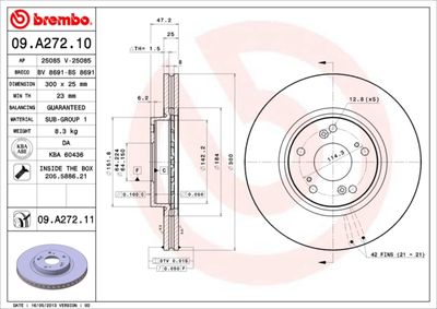 Dischi freno anteriore Honda accord VII (cl, cn) 01/0