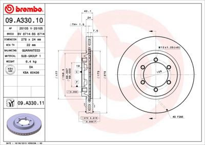 Dischi freno anteriore Daewoo korando (kj) 11/98-> /