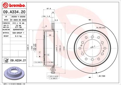 Dischi freno posteriore Lexus gx (URJ15_, GRJ15_) 11/0