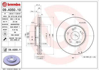Dischi freno anteriore Honda accord VII (cl, cn) 01/0