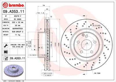 Dischi freno anteriore Mercedes-Benz s-class (W220) 0