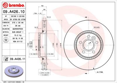 Dischi freno anteriore Ford galaxy (WA6) 05/06-06/15
