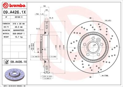 Dischi freno anteriore Ford galaxy (WA6) 05/06-06/15