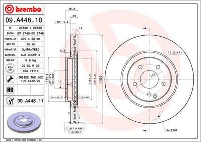 Dischi freno anteriore Mercedes-Benz c-class (W203) 0