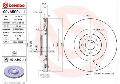 Dischi freno anteriore Lancia delta III (844_) 08/08-