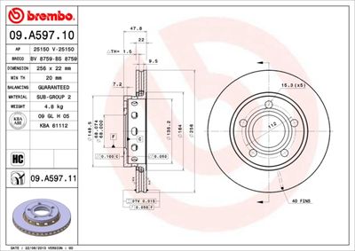 Dischi freno posteriore Audi A4 (8D2, B5) 11/94-12/01