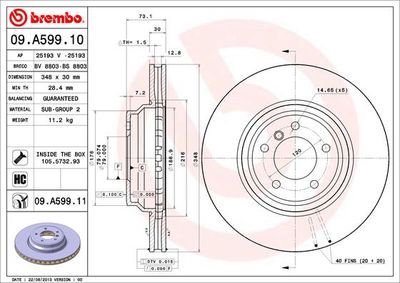 Dischi freno anteriore BMW 3 (E90) 02/04-02/12 / BMW
