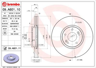 Dischi freno anteriore Hyundai santa f I (sm) 11/00-