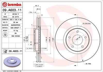 Dischi freno anteriore Jaguar xj (X308) 09/96-06/03 /