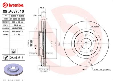 Dischi freno anteriore Chrysler (bbdc) sebring 01/07-