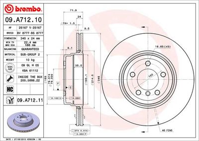Dischi freno posteriore BMW 7 (E65, E66, E67) 07/01-12