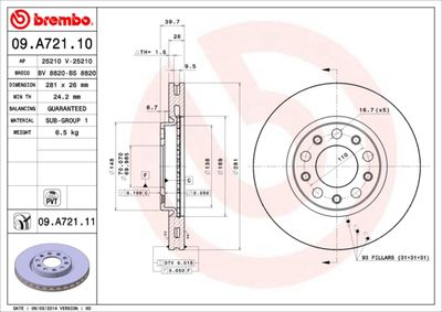 Dischi freno anteriore Alfa Romeo Giulietta (940_) 04