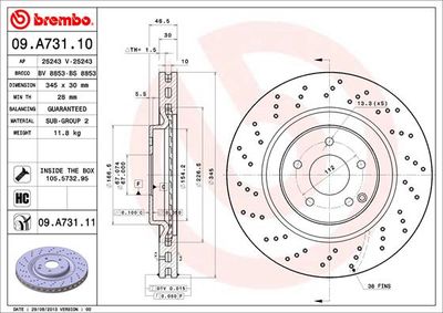 Dischi freno anteriore Mercedes-Benz c-class (W203) 0
