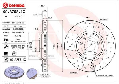 Dischi freno anteriore Audi (faw) Q5 (B8, 83B) 10/09-