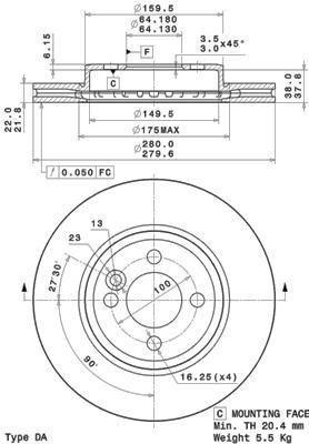 Dischi freno anteriore MINI MINI (R56) 11/05-01/14 /