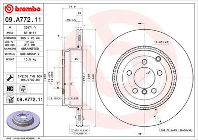 Dischi freno posteriore Land Rover range Rover III (L3