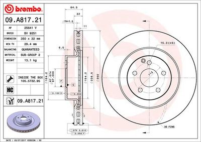 Dischi freno anteriore Mercedes-Benz cls (C219) 10/04