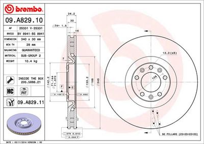 Dischi freno anteriore Peugeot rcz 03/10-12/15