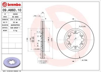 Dischi freno anteriore Ford ranger (er, eq, r_) 04/97